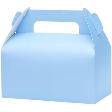 Imagem de UnicoPak Pacote com 30 caixas de guloseimas azuis claras para lembrancinhas de festa para doces, lanches, biscoitos, brinquedos para festas de aniversário, eventos especiais, 16,5 x 9,5 x 8,5 cm