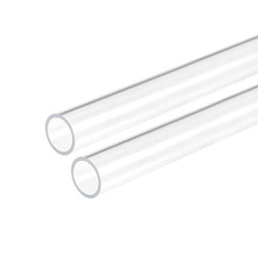 Imagem de DMiotech 2 tubos de plástico rígido de acrílico transparente de 16 mm x 20 mm para tubo de água de aquário, sistema de resfriamento de água, encanamento