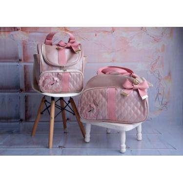 Imagem de Kit de Bolsa e Mochila Maternidade Rosa - Emily Baby, Rose, 2kg