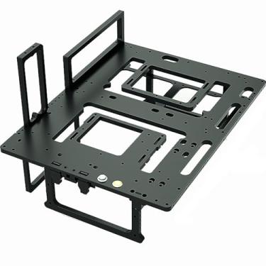 Imagem de Banco de teste de PC com estrutura a ar livre ATX, gabinete de mesa empilhável, suporte de rack empilhável, capa de alumínio overclock, suporta placas-mãe ITX/MATX/ATX