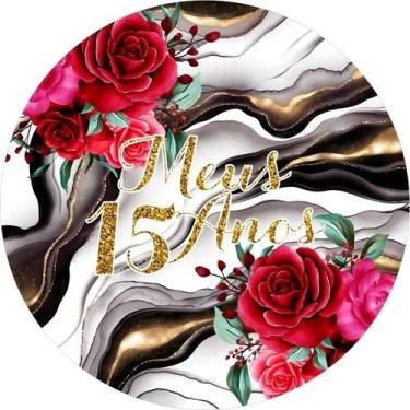 Imagem de Painel Redondo C/ Elástico 1,50m 15 Anos - Fadrix