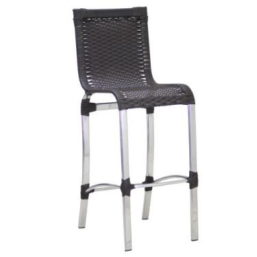 Imagem de Banqueta Alta Haiti em Alumínio para Cozinha, Bistrô, Edícula Trama Or