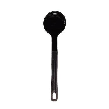 Imagem de Concha de Feijão Nylon Talher Cozinha Utensílio Preto 28cm - Talheres 