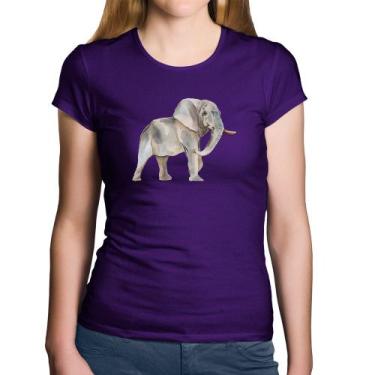 Imagem de Baby Look Algodão Elefante - Foca na Moda, Roxo, GGG