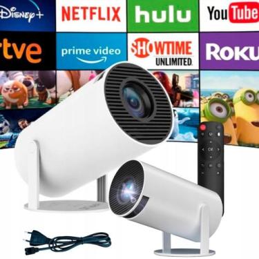 Imagem de Projetor Hd 1080P Wifi Branco Portátil Bivolt Hdmi Usb - Guiro