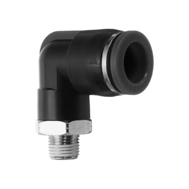 Imagem de HARFINGTON Conexões Push to Connect Cotovelo Macho Tubo de 1/2 Polegada OD x 1/8 Polegada NPT Rosca Plástico Conexão Rápida Mangueira de Ar Kit de Encaixe Pneumático Conector de Bloqueio de Pressão