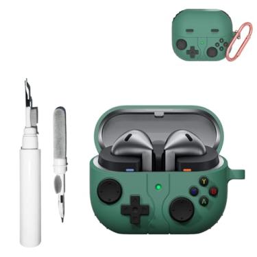 Imagem de TSVSXS Capa fofa compatível com Samsung Galaxy Buds3 Pro/Galaxy Buds 3 (2024) com chaveiro, capa protetora de silicone macio à prova de choque com kit de limpeza