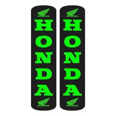 Imagem de Par De Adesivos Protetor De Bengala Honda Verde Resinado - Resitank