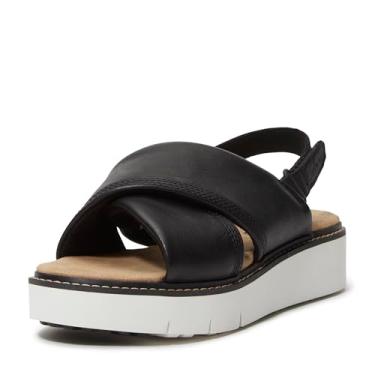 Imagem de Timberland Sandália feminina Safari Dawn com alça traseira, Grão integral preto, 10 Wide