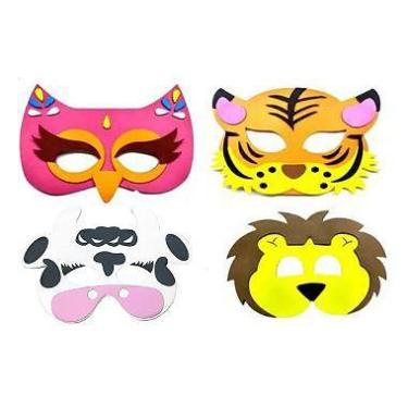 Imagem de Kit Máscara Fantasia Infantil Animais 20 Und Pronta Entrega - MIMO SHO
