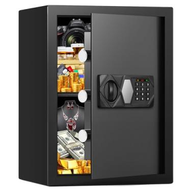 Imagem de 3.2 Cofre à prova de fogo para filhotes para uso doméstico, cofre doméstico com chaves sobressalentes e sistema de alarme, à prova de fogo antifurto, seguro para escritório e negócios domésticos