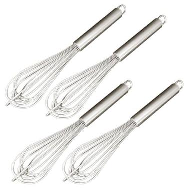 Imagem de Kit 4 Pç Fouet Batedor Profissional De Ovos E Massas 34 Cm - OPEN TRAD
