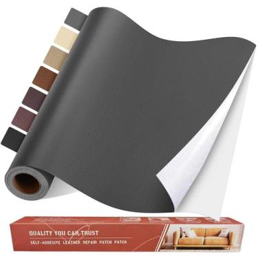 Imagem de Kit de adesivos de reparo de couro Yikda 80cm x 40cm cinza escuro