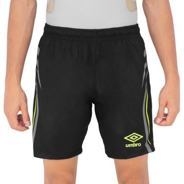 Imagem de Calção Umbro Rush Preto Cinza e Limão