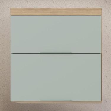 Imagem de Armário de Cozinha Aéreo 2 Portas 100 MDF - Faura, Nature/Verde