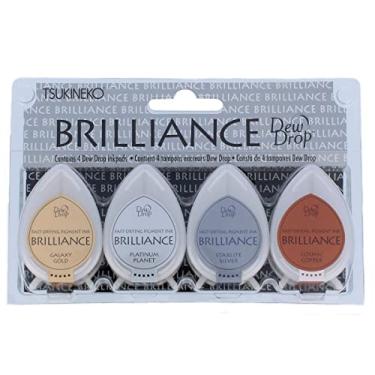 Imagem de Tsukineko Brilliance Dew Drop Pigment Inkpad - Conjunto de 4 peças, Planetarium, 1