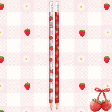 Imagem de Kit Lápis Preto com Borracha Morangos Be Berry (2, 4, 8, 10 ou 12) Uni