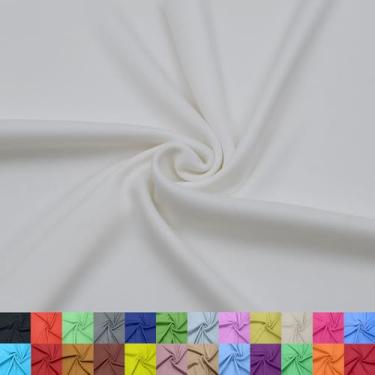 Imagem de Texco Inc Forro interloque 100% poliéster de 152 cm de largura – Tecido de malha leve da The Yard para vestuário, roupas, projetos escolares, decorações de festa, cortinas, artesanato e DIY, creme