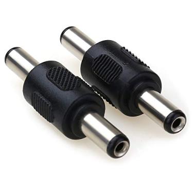 Imagem de Adaptador conector de alimentação CC de 12 V 5,5 mm x 2,1 mm da Moborest, tomada macho de alimentação 12/24 V para cabo de câmera de segurança CCTV de faixa de LED, Male to Male -2PCS