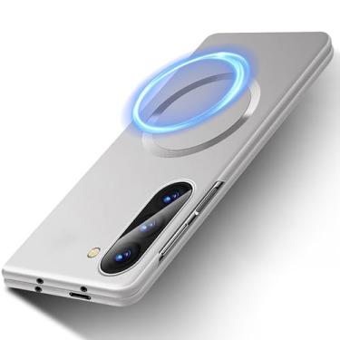 Imagem de Capa ultrafina para Samsung Galaxy Z Fold 7 com capa magnética [sem bordas - toque original] Capa de telefone fina fosca com proteção magnética, capa antiimpressão digital para Samsung Fold 7 5G