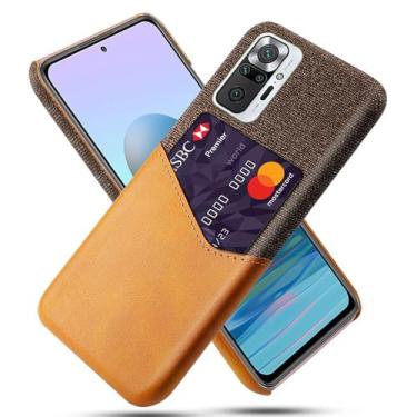 Imagem de Capa para Xiaomi Redmi Note 10 PRO,Tela e tampa de couro PU,Antideslizante,360°cobertura completa à prova de choque com 1 slot de cartão atrás,Prevenção de queda-Brown