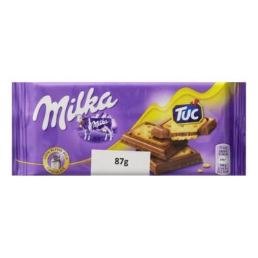 Imagem de Chocolate ao Leite com Biscoito Salgado Milka Tuc 87g