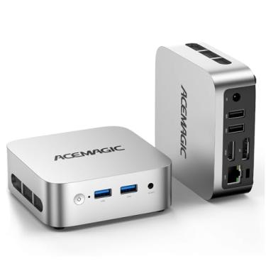 Imagem de ACEMAGIC Mini PC Vista V1, 16 GB DDR4 RAM 256 GB SSD Mini computador, Intel N150 13ª geração (Beat N100/N95 até 3,6 Ghz), UHD 4K HDMI DP, Dual WiFi/Bt, Gigabit Ethernet Vesa, microPC para casa