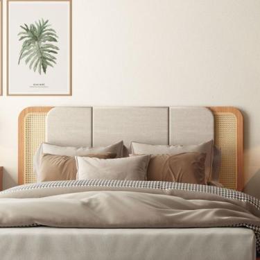 Imagem de Cabeceira Casal 100% Mdf Freijo/Liso -  Dalla Costa, Marrom, Moderno