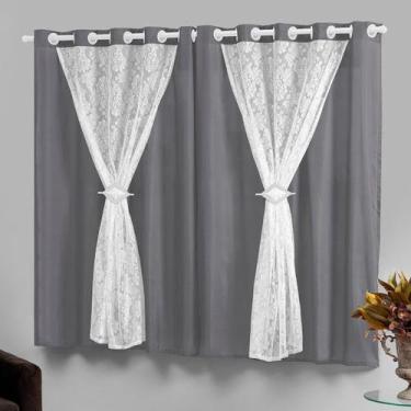 Imagem de Cortina Renda Forrada Sala/Quarto 2,80x1,70 Oferta Marrocos - EMPÓRIO 