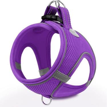 Imagem de Colete Step-in pequeno de malha respirável Joytale para cães roxo