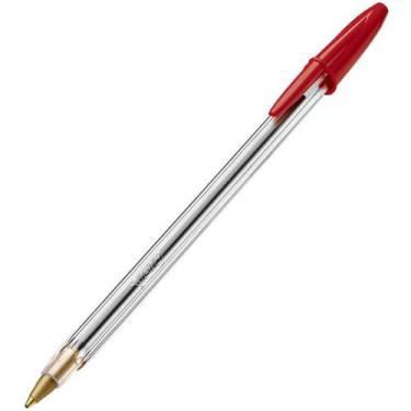 Imagem de Caneta esferográfica Bic cristal 1.0mm ponta média com 1 unidade, Verm