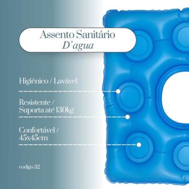 Imagem de Almofada dágua caixa de ovo quadrada com orificio - Aquasonus Medical 