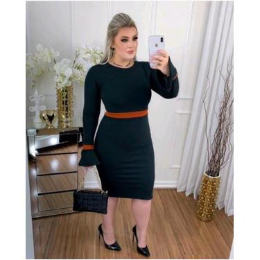 Imagem de Vestido Midi Plus Size Mikaela Moda Evangélica Feminina - MISS FLOWER,