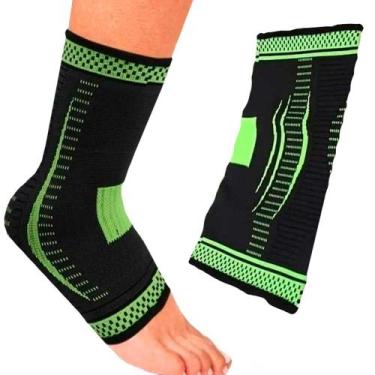 Imagem de Calcanheira Protetora De Calcanhar Preta/Verde Tamanho Único - YC SUPP