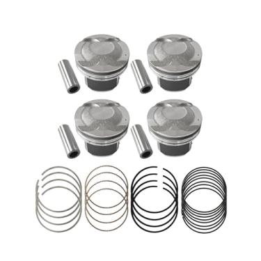 Imagem de Lskioer Conjunto de pistão e anéis de motor de tamanho grande + 0,50 mm serve para Hyundai Kia Veloster Accent Rio 1.6L DOHC 2012-2017, substitui 23041-2B600, 23041-2B610