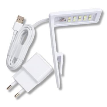 Imagem de Luminária LED de 5W, adequada para pequenos aquários com plantas aquáticas (Branco)