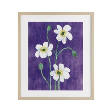 Imagem de Stupell Industries Impressão emoldurada trio de papoulas acrílicas de bétula sob vidro, design de Camila Juncos, 40,6 x 33,5 cm