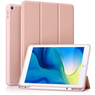 Imagem de Capa Akkerds compatível com iPad 10.2 2021/2020/2019 rosa rosa