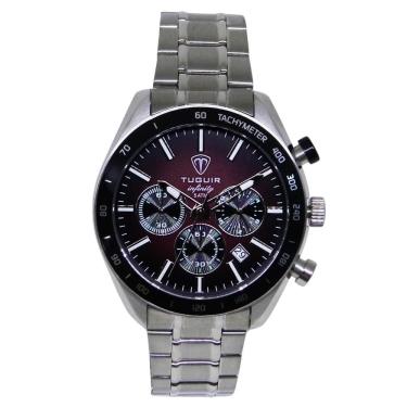 Imagem de Relógio Tuguir Masculino Ref: Tgi37116 Cronógrafo Aço Prateado