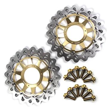 Imagem de Arashi Discos de freio dianteiro Rotores com parafusos de montagem para Honda CBR1000RR 2008-2016, CBR1000RR SP 2014-2016 NonABS, acessórios de substituição de motocicleta dourado