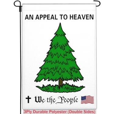 Imagem de NASIAN An Appeal to Heaven Garden Flag Pine Tree Garden Flag Small We the People American Patriotic Garden Flags for Outside 12x18 Bandeira dupla face exterior Liberty Tree Yard Bandeira feita nos EUA