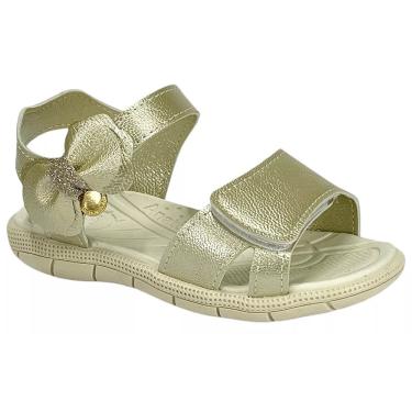 Imagem de Sandália Menina Klin Papete Tic Tac Laço Dourado 171225
