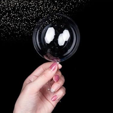 Imagem de 50 peças pequena bolsa de plástico transparente, pacote mini bolha BoBo sem látex minúsculo cristal tranparent Bsgs para sereia/tubarão/sob o mar/decoração de festa de aniversário