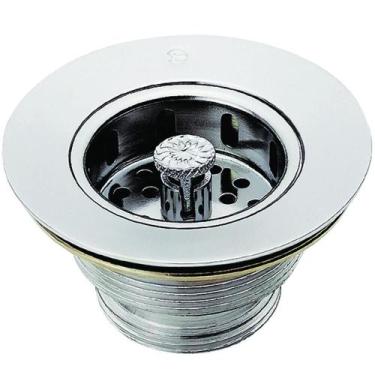 Imagem de Válvula Americana de Latão para Pia da Cozinha 3.1/2"" x 1.1/2"" Croma