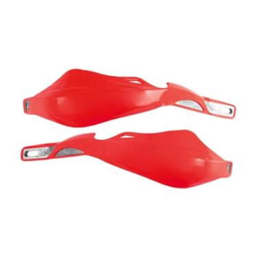 Imagem de Vaveren Protetores de mão genéricos para motocicletas para guidões de 22 mm e 28 mm, acessórios para motocicletas, protetores de cabo de alumínio à prova de, Vermelho