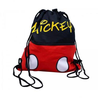 Imagem de Mochila Tipo Saco Mickey 32x40cm Disney Preto