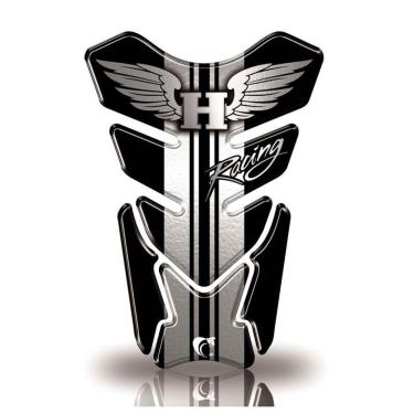 Imagem de Protetor De Tanque Adesivo Moto Honda Asa Racing Preto