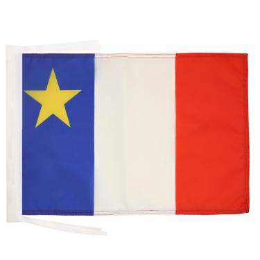 Imagem de Cabos de bandeira Acadia 45.7 cm x 12'' - Canadá - Sinalizadores Acadian PEQUENAS 30 x 45 cm - Banner 45.7x30.5 cm - AZ FLAG