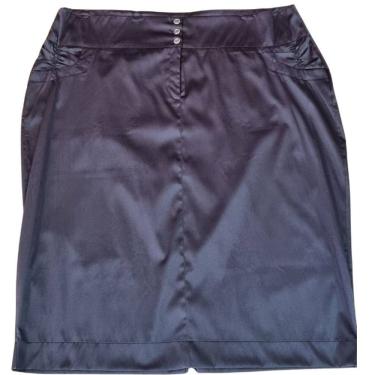 Imagem de Saia Feminina Judiely Cetim Morena Luz Plus Size