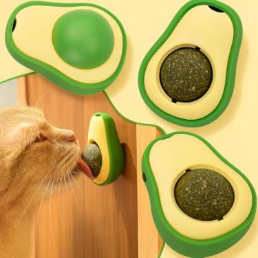 Imagem de Kit 2X Erva Para Gatos Catnip Bola Bolinha Lambe Lambe Interativo Cor Abacate